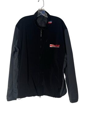 RED BULL Nylon Fleece Jacket Lightly Insulated Blank Grey Size XL
